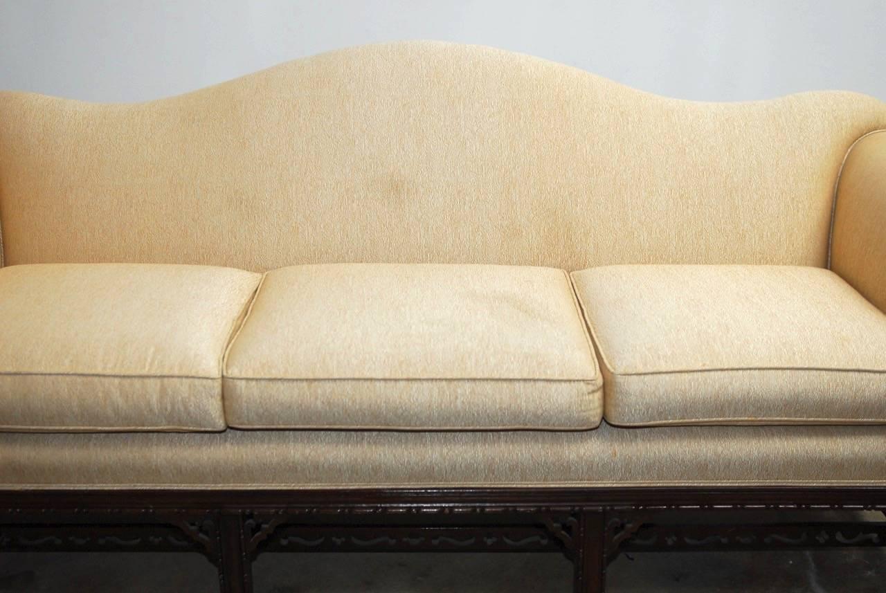 chippendale camelback sofa