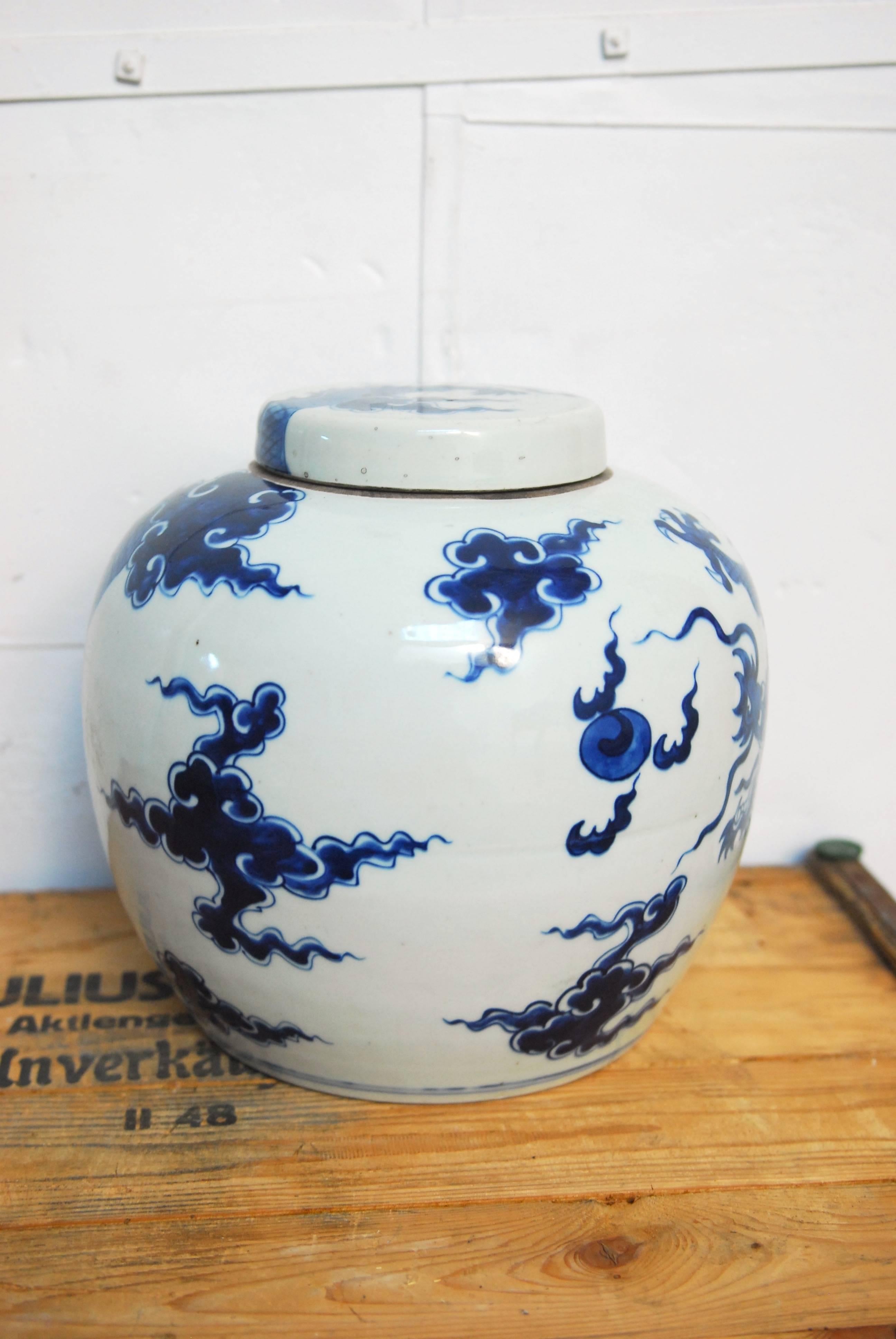 Pair of Chinese Blue and White Porcelain Ginger Jars 3