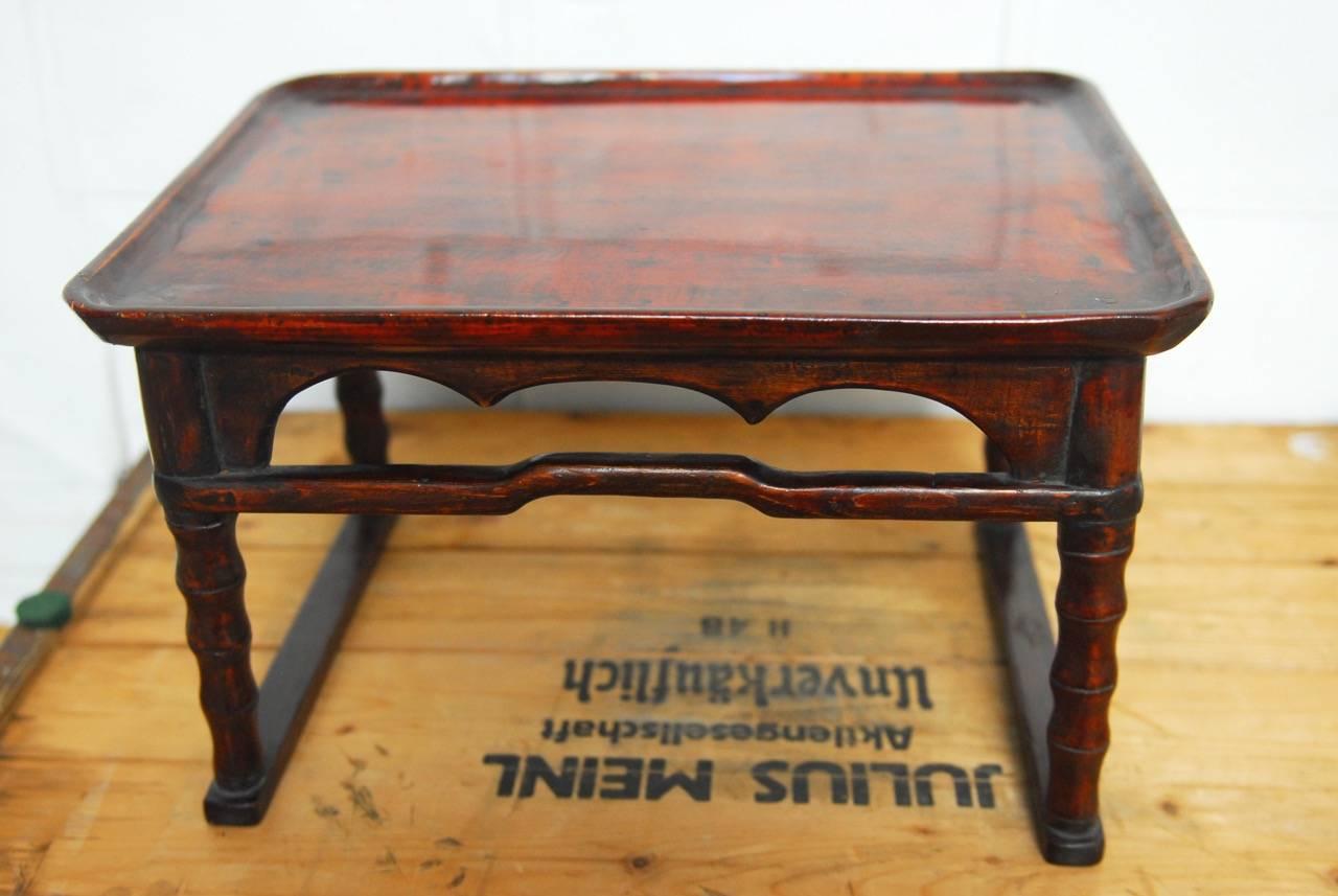 20th Century Diminutive Japanese Lacquered Tray or Serving Table