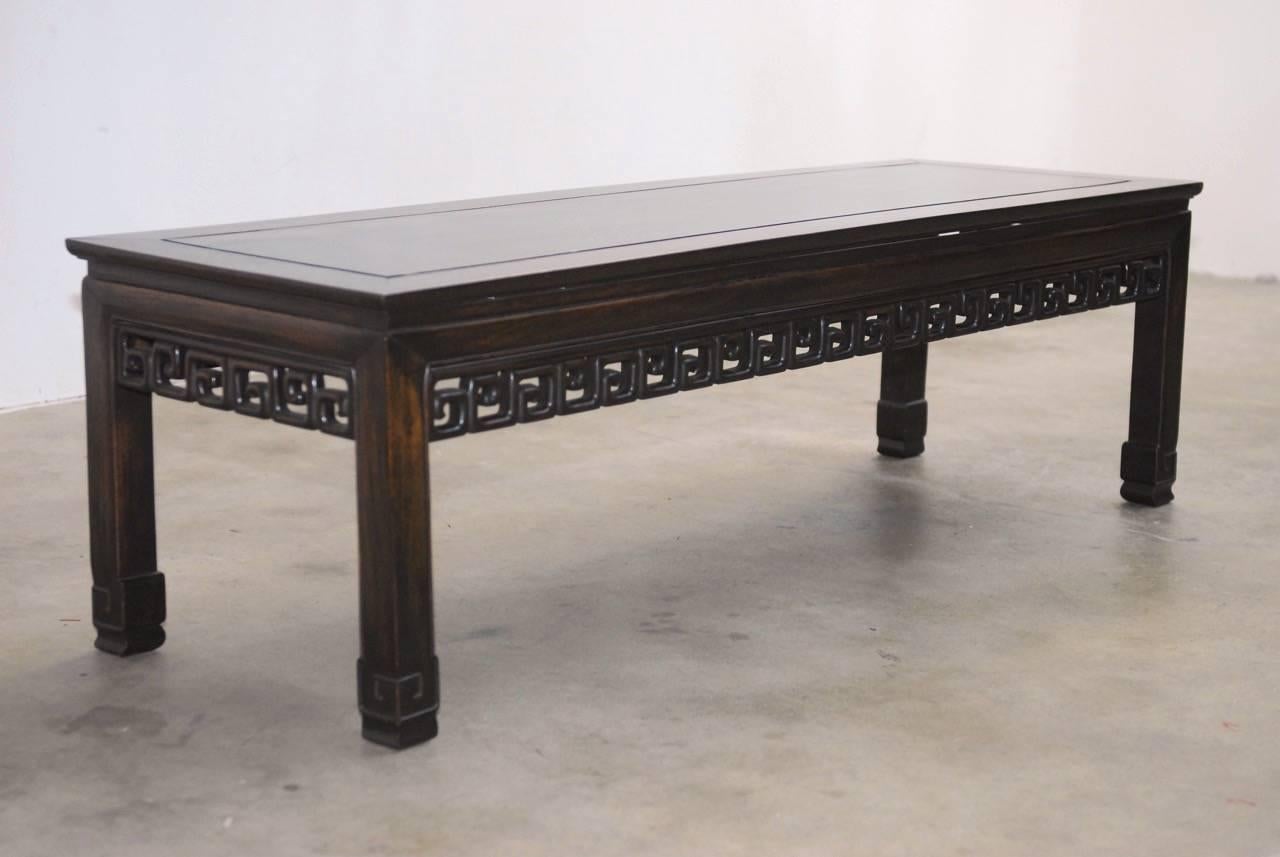 Chinese Carved Altar Style Coffee Table or Low Table In Good Condition In Rio Vista, CA