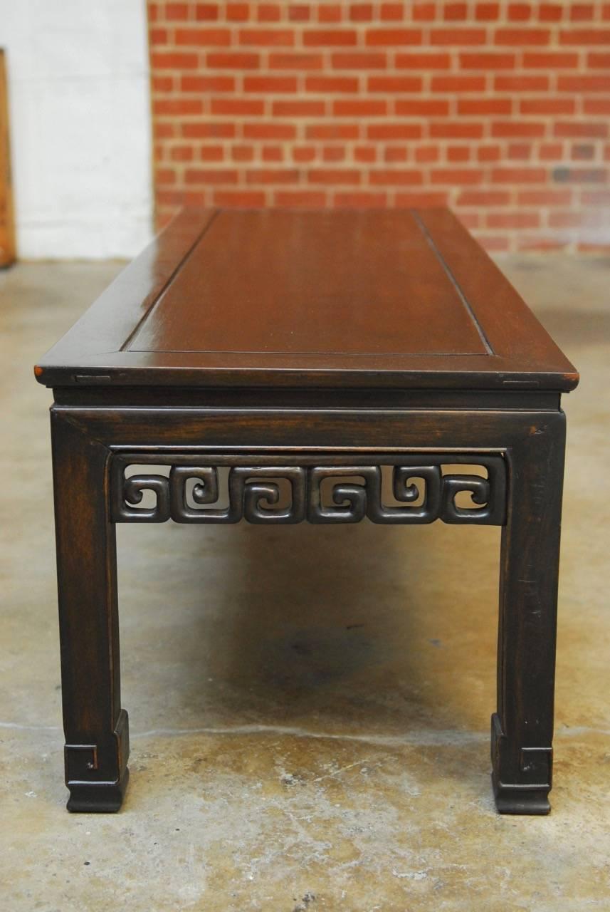 Qing Chinese Carved Altar Style Coffee Table or Low Table