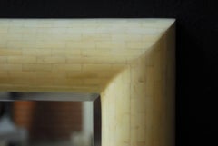 Enrique Garcel Style Tessellated Bone Bevelled Mirror