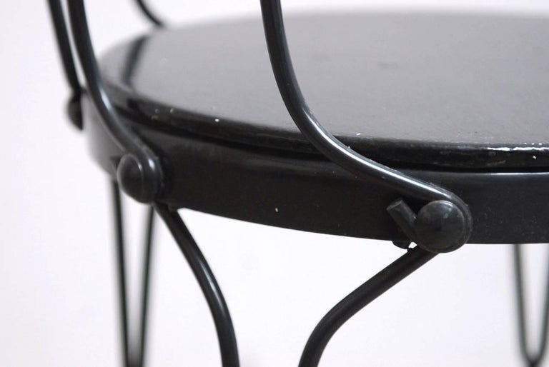 Set of Four Metal Bistro or Ice Cream Parlor Chairs at 1stDibs ice