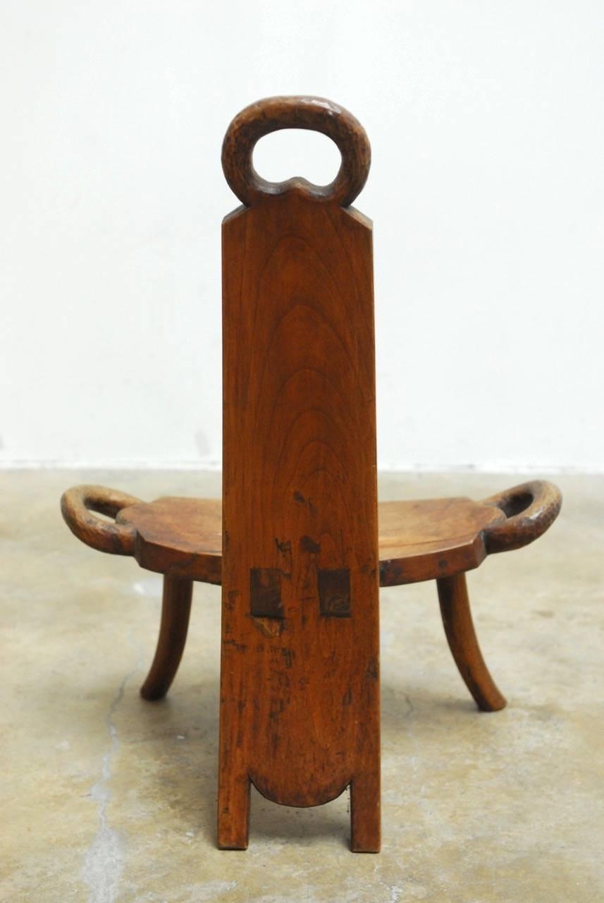 19th Century English Carved Birthing Chair In Good Condition In Rio Vista, CA