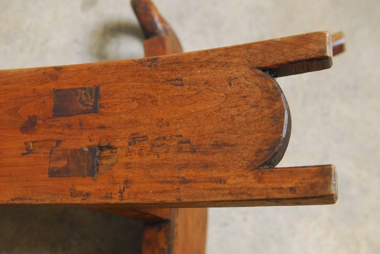 Wood 19th Century English Carved Birthing Chair