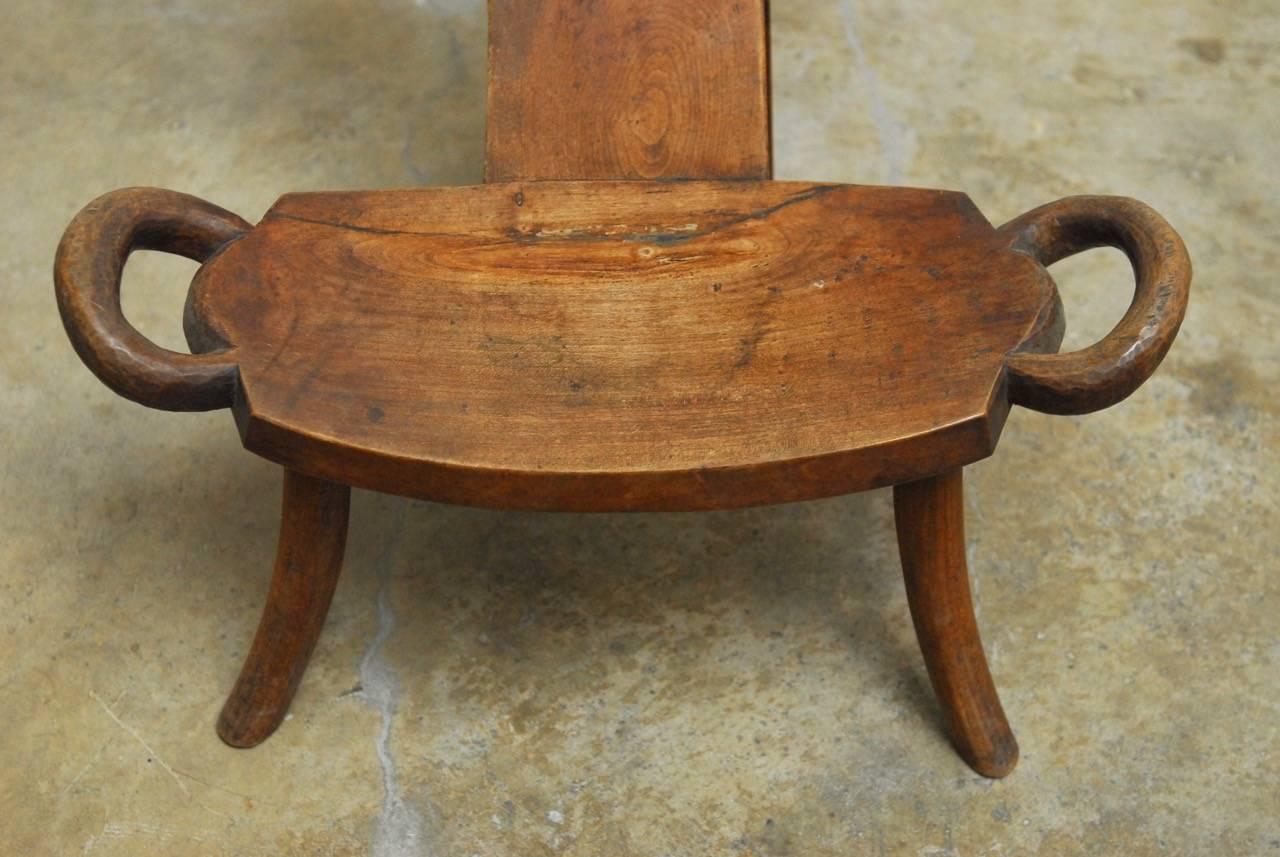 how to use an antique birthing chair