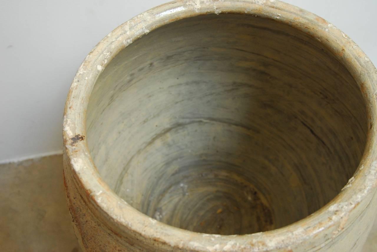 Large Glazed Terracotta Jar or Planter  In Good Condition In Rio Vista, CA