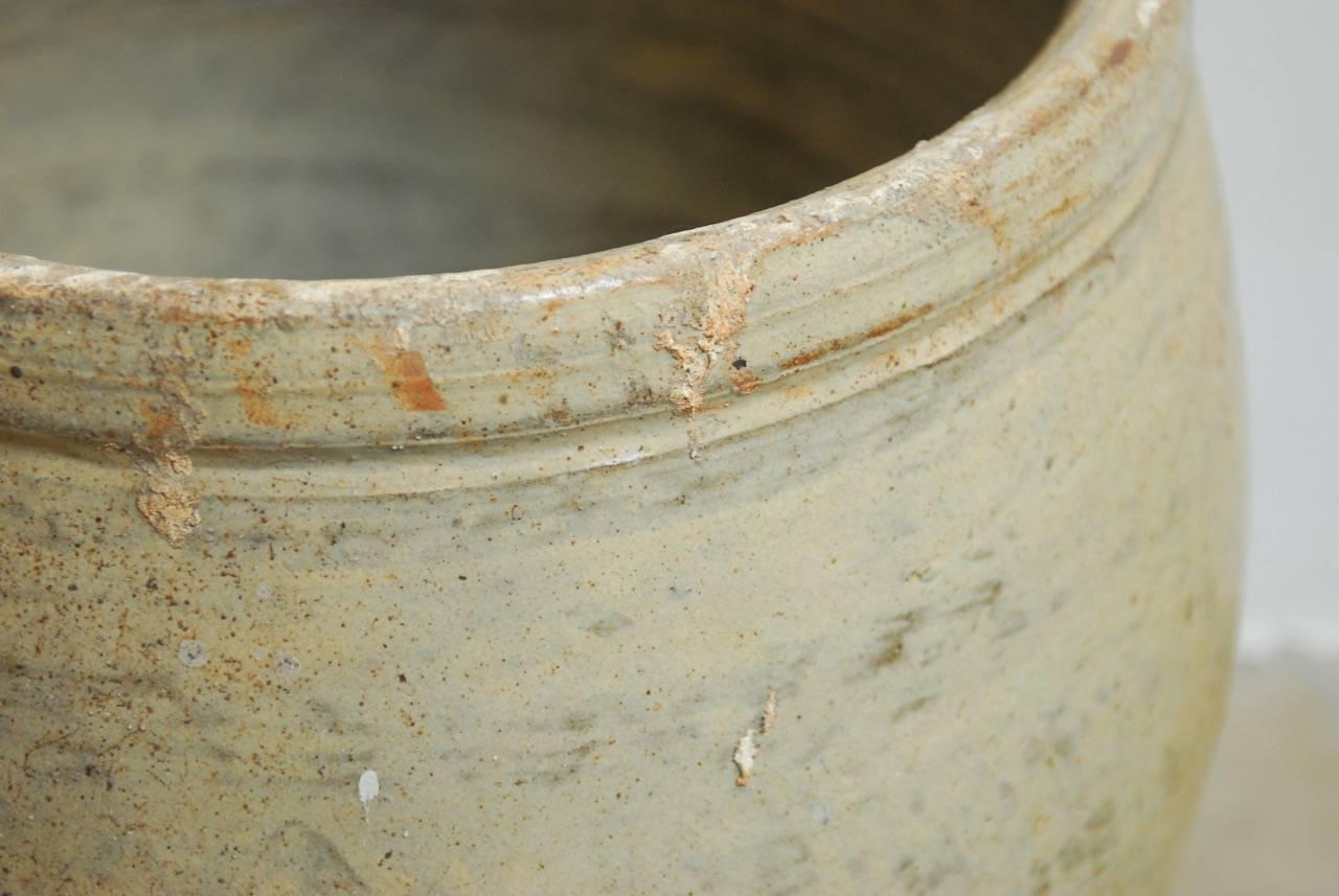 Rustic Large Glazed Terracotta Jar or Planter 