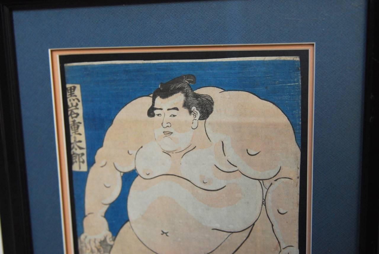 Japanese Utagawa Kunisada ‘Toyokuni III’ Sumo Woodblock Print