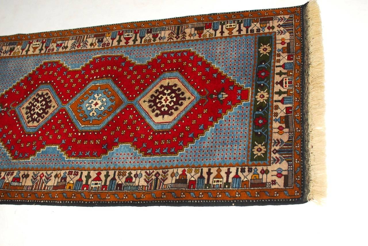 Hand-Crafted Vintage Turkish Yahyali Rug