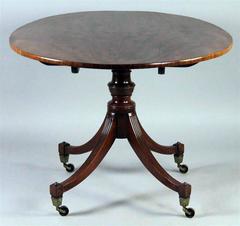 George III Oval Breakfast Table in Mahogany, England, circa 1780