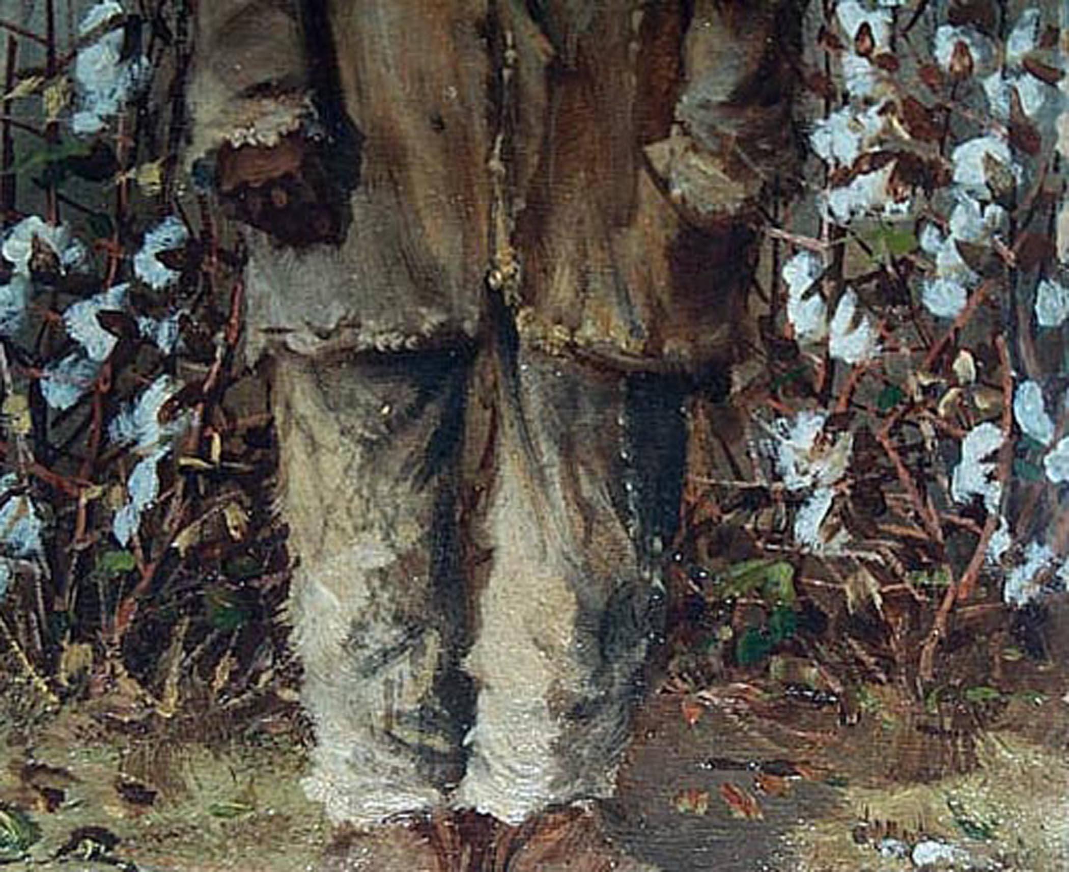 American Painting of a Cotton Picker by William Aiken Walker For Sale
