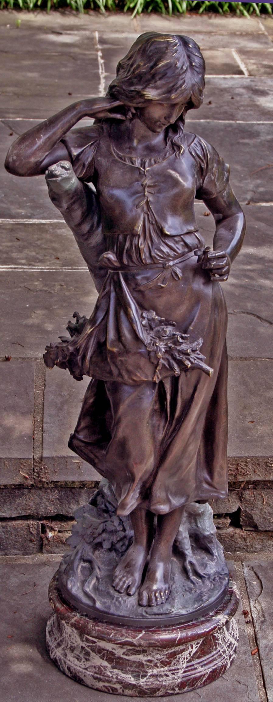 Bronze Figural Sculpture by Adrien Étienne Gaudez In Good Condition For Sale In Alexandria, VA
