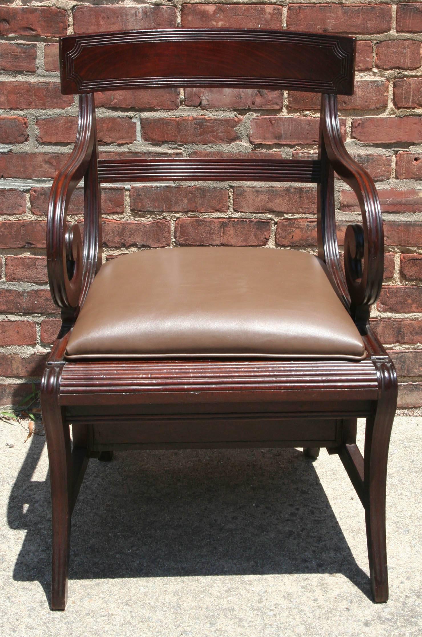 Early 19th Century Regency Metamorphic Library Armchair, England, circa  1815 For Sale
