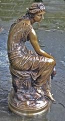 19th Century Bronze Sculpture of La Nuit (Night) by Etienne-Henri Dumaige