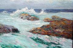 American Sea Painting of Crashing Surf by Arthur Hoeber