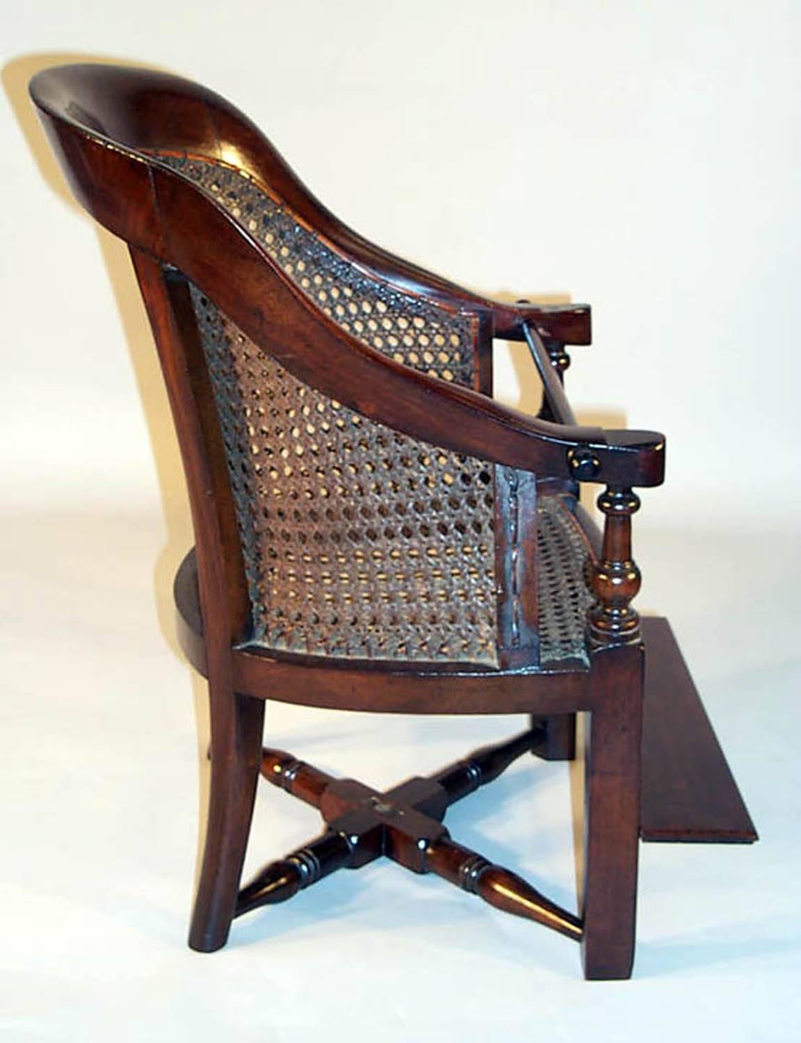 Cane 19th Century English Regency Style Child's High Chair For Sale