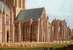 19th Century Painting of an English Church by John Widdas