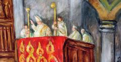 Modernist Painting of Papal Blessing in Venice by Waldo Peirce