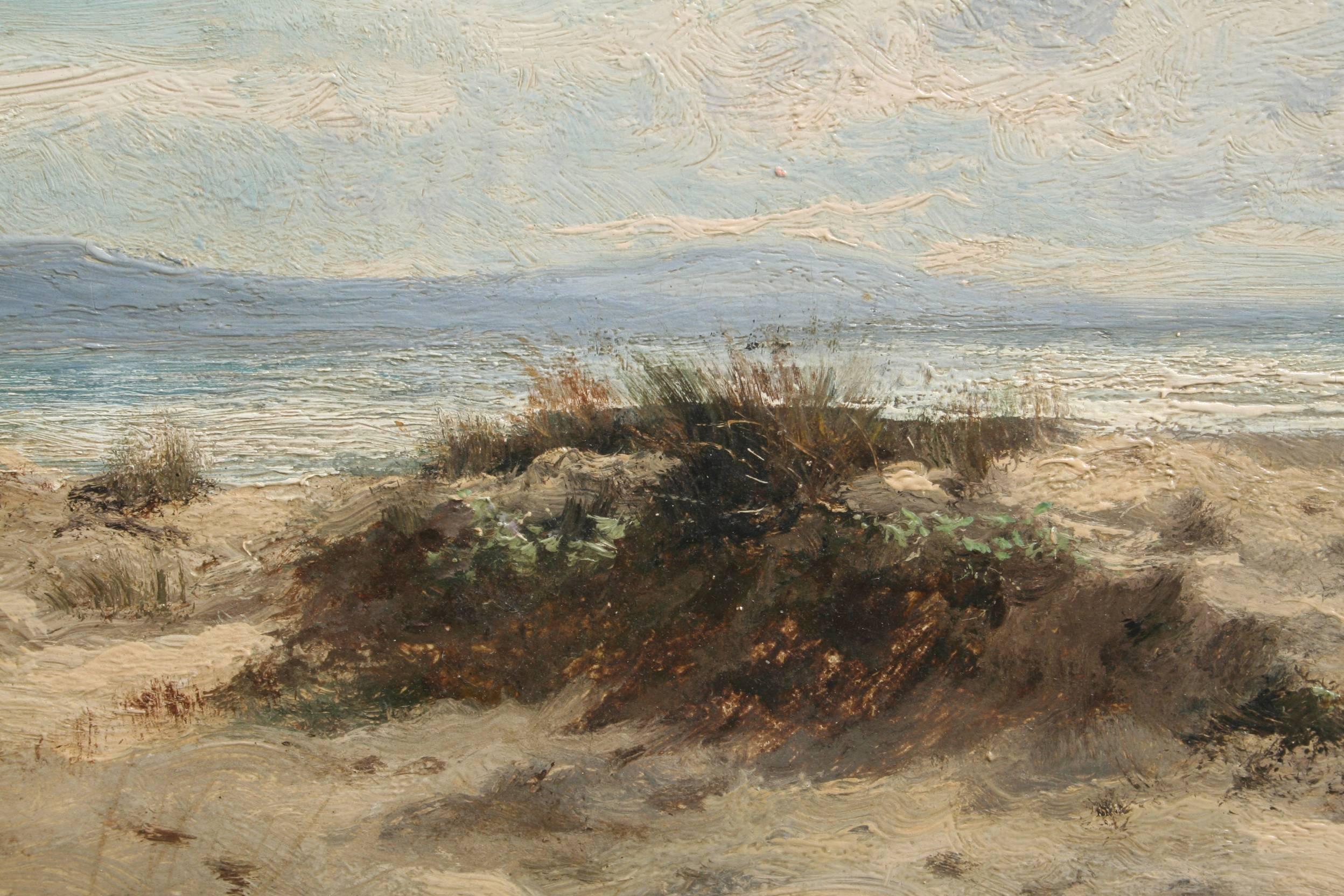 

Benjamin William Leader, English, 1831-1923.

Coastal view with dunes.
 
Oil on canvas, signed: 