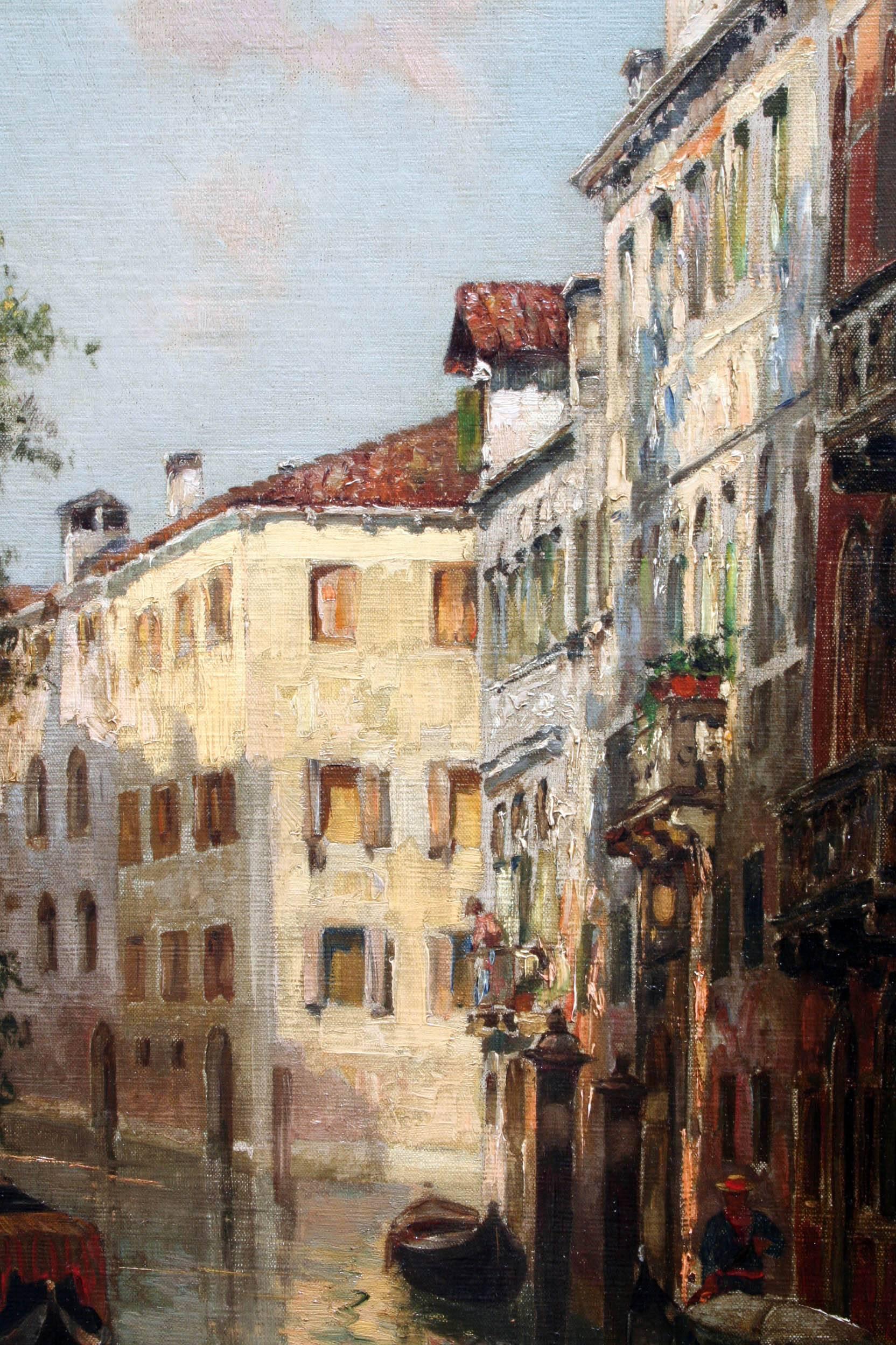 Late 19th Century 19th Century Oil Painting of Venice by Bernardo Hay For Sale