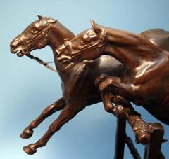 Antique Bronze Sculpture of Horses by Constantin Cristesco