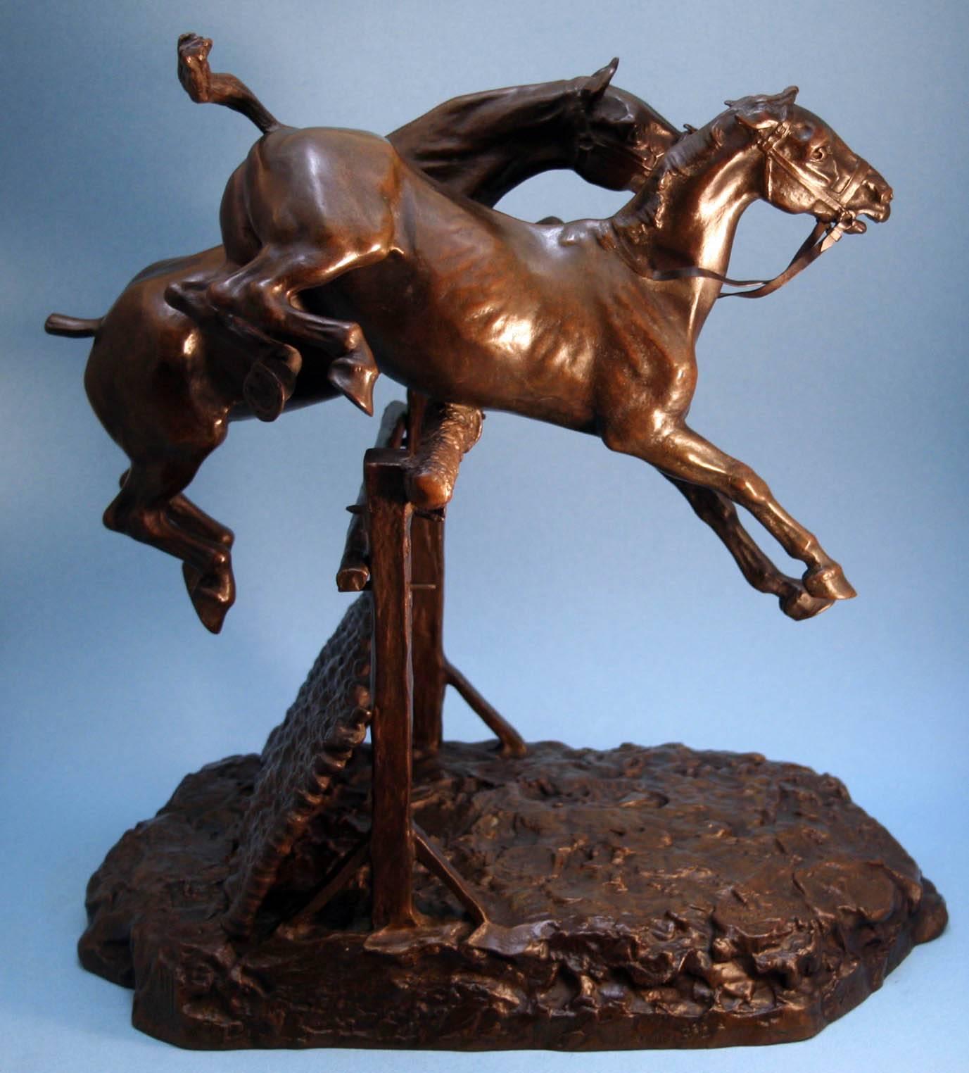 Antique Bronze Sculpture of Horses by Constantin Cristesco For Sale 3