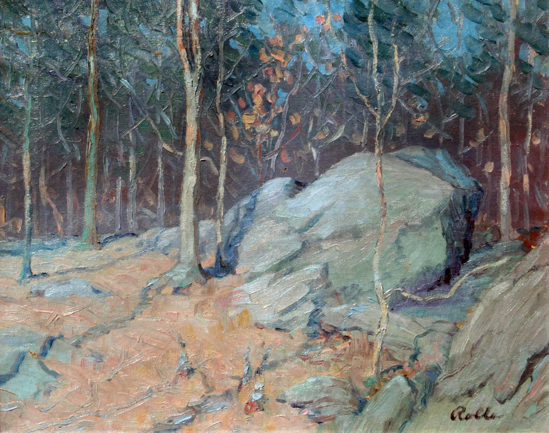 

August H. O. Rolle.
(American 1875-1941).

Rock creek park.

Oil-on-canvas, signed lower left.

$3950.
 
Painting: 16” x 20”.
Frame: 23” x 26 ½”.

August Herman Olson Rolle, painter, printmaker and graphic artist, dabbled in many