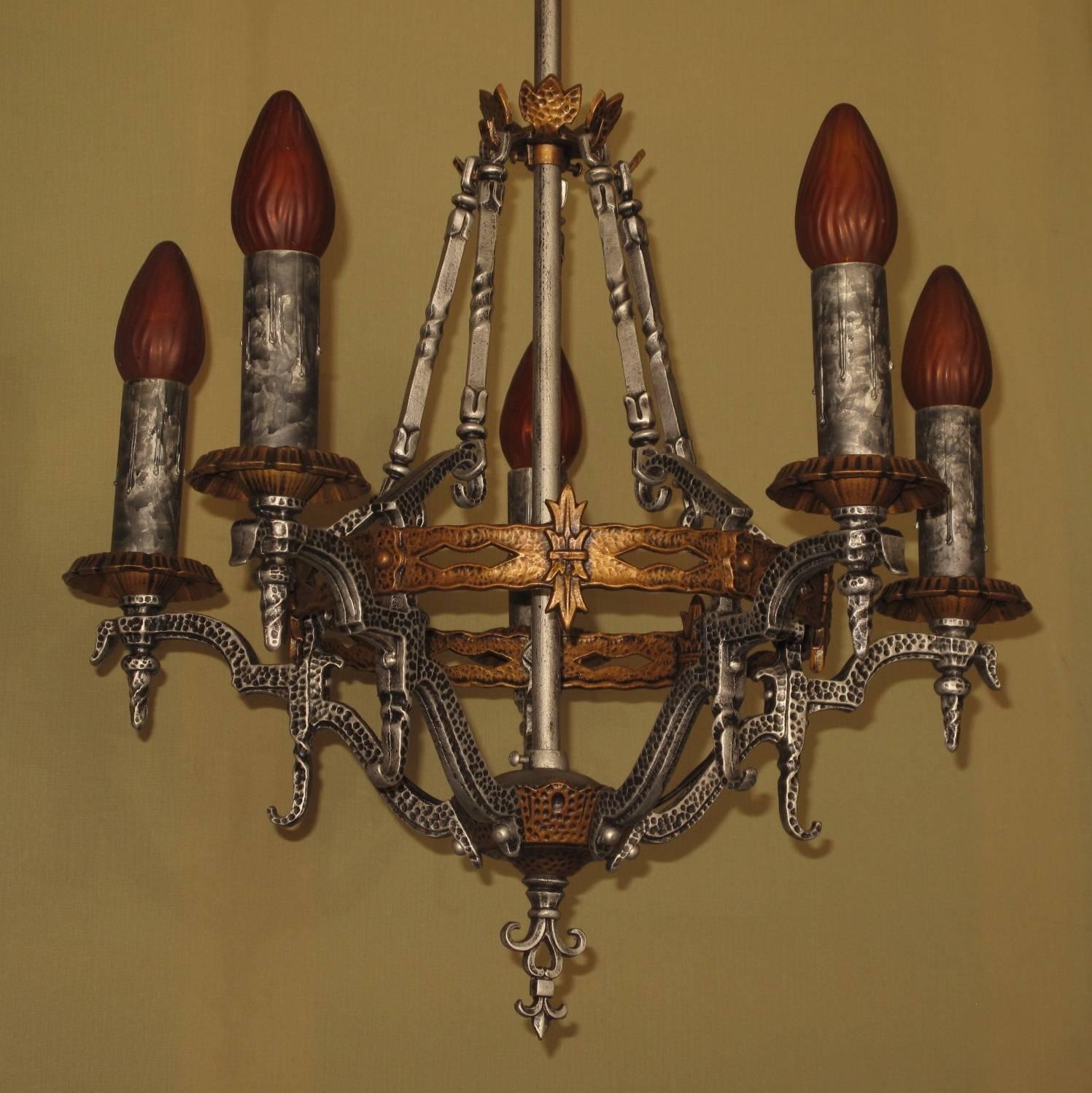 Spanish Colonial Spanish Revival Ceiling Fixture, 1920s For Sale