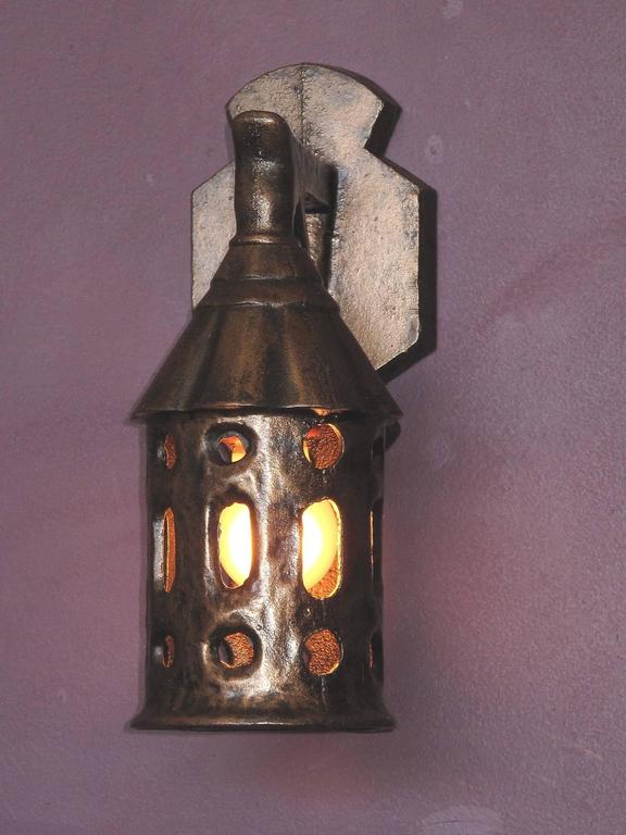 Cast Iron Carriage Lights Bungalow, Storybook Style, circa 1916 Priced