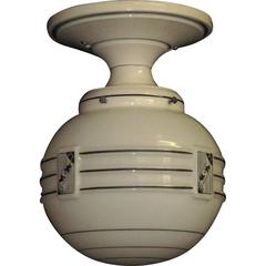 Black and White Deco Inspired Ceiling Fixture, Late 1920s