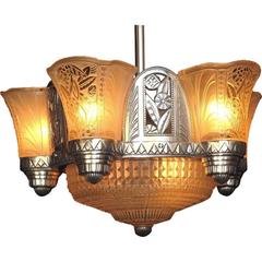 Late 1920s Art Deco Chandelier 3