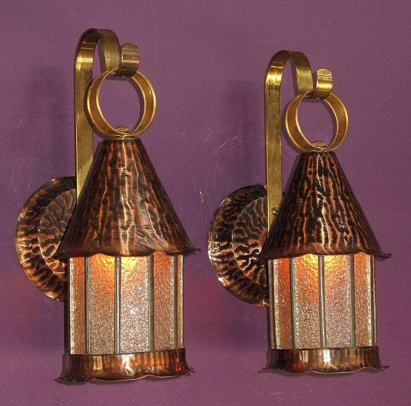 Copper and Brass Porch Lights, 1940s-1950s For Sale at 1stdibs
