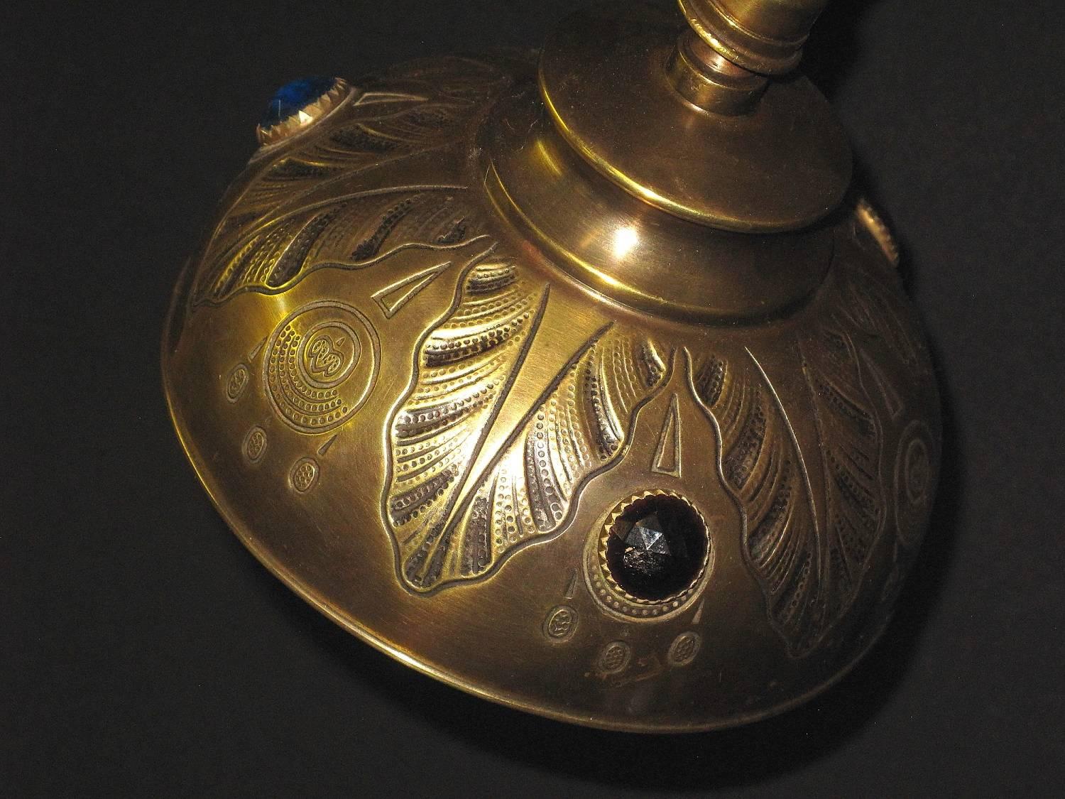 Early 20th Century Jeweled European Art Nouveau Table Lamp 2