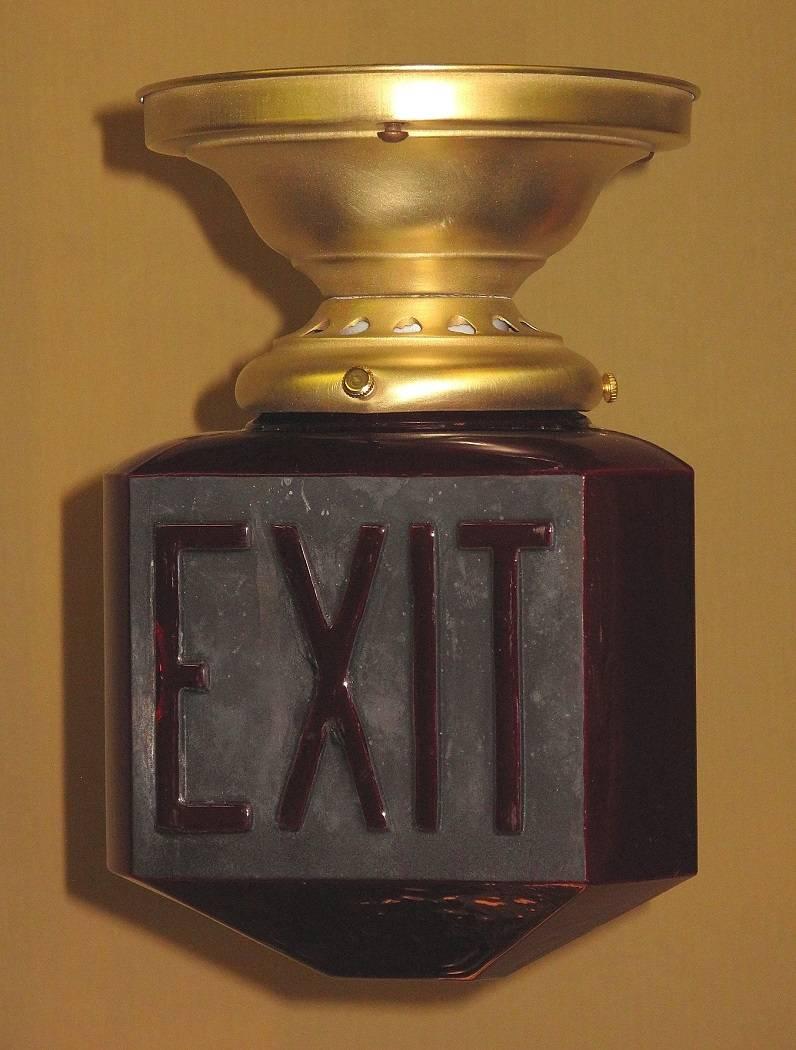 art deco exit sign