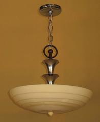 Large Vintage Chrome and Black MCM Lights