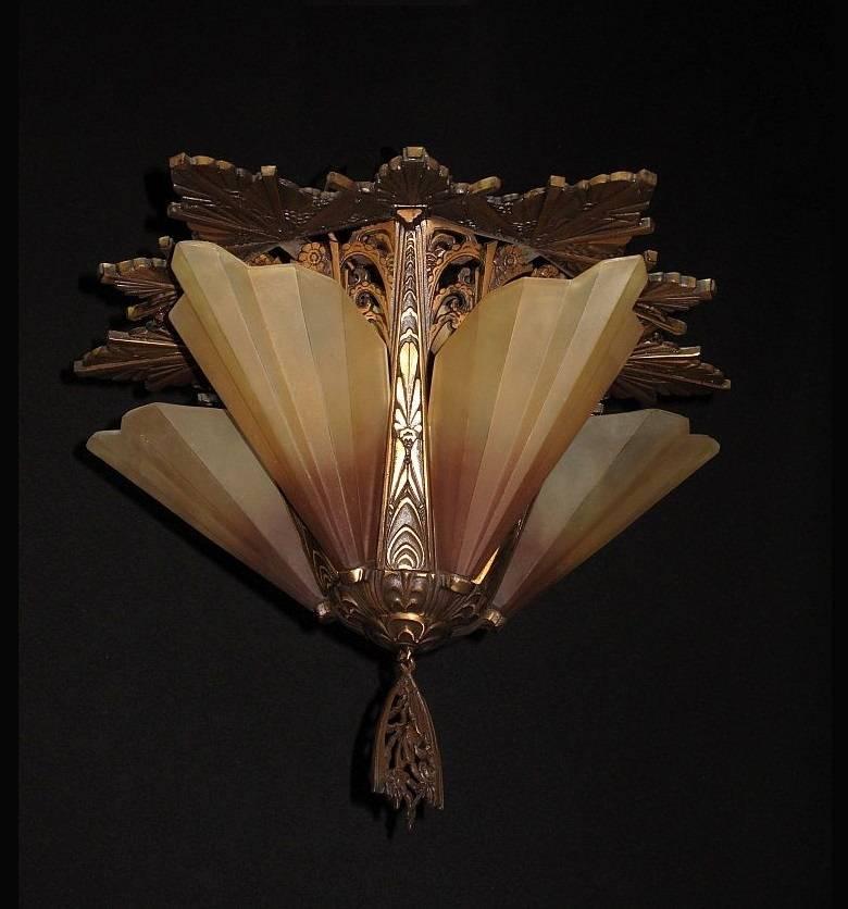 As one of the most sought after American made Deco lighting fixtures, the 