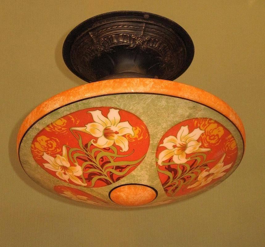 Art Deco Asian Lily Shade, 1920s