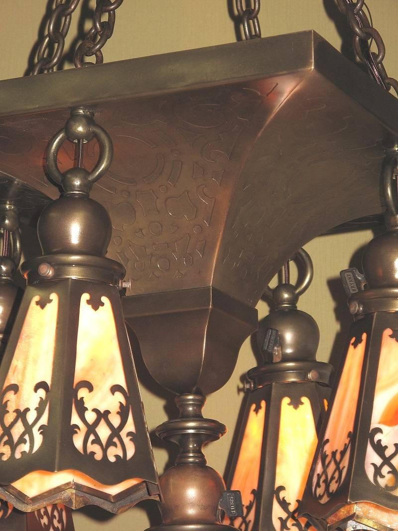 1907 Craftsman Centerpiece Fixture In Good Condition In Prescott, AZ