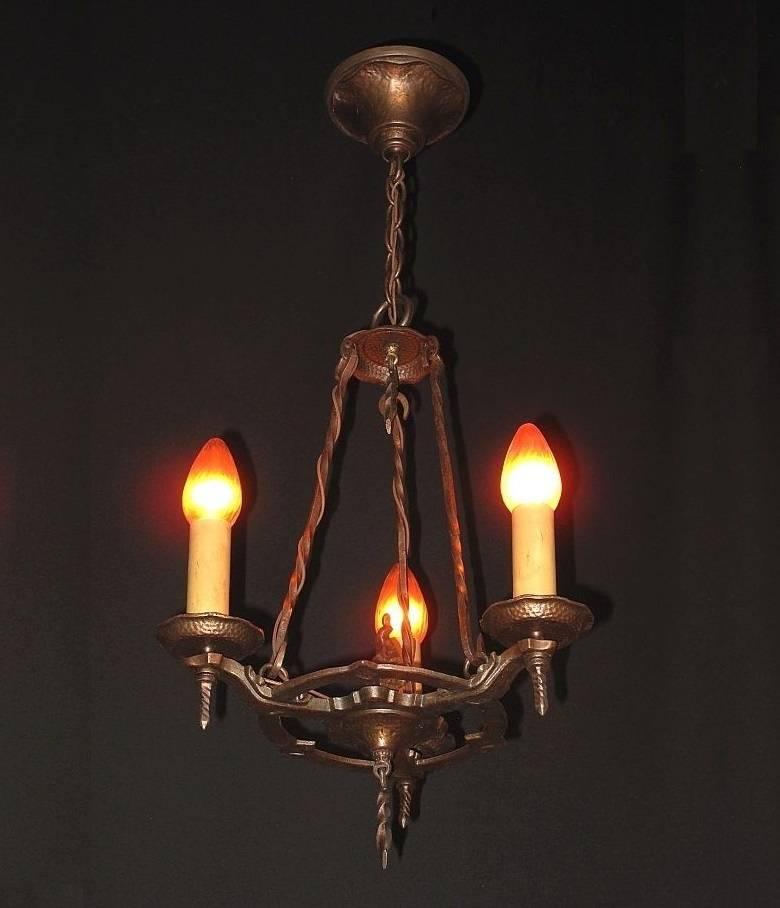 antique craftsman chandelier