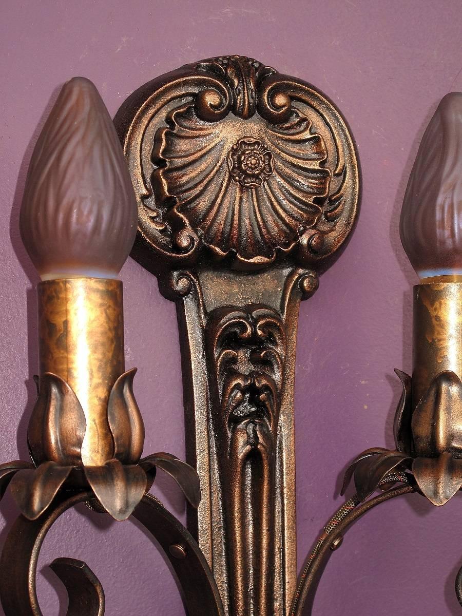 Moe Bridges Two Bulb Cast Iron Sconce 1