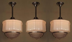 Large Vintage Schoolhouse Style Electric Fixtures