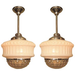 Antique Large Bank Lobby Fixtures, circa 1920s 