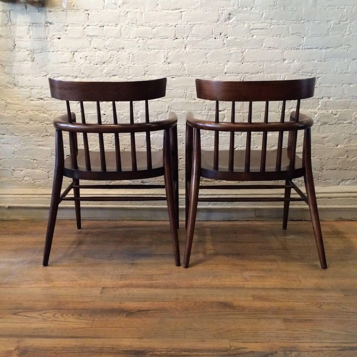 American Paul McCobb Spindle Back Windsor Style Armchairs