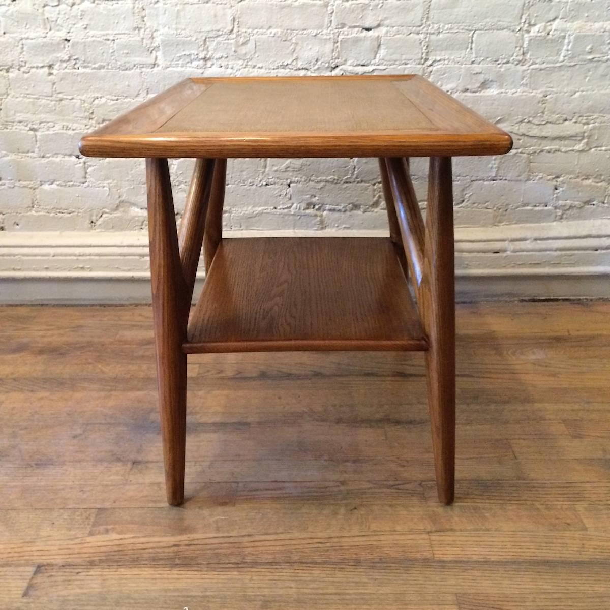 Mid-20th Century Pair of Oak End Tables Attributed to Paul Laszlo