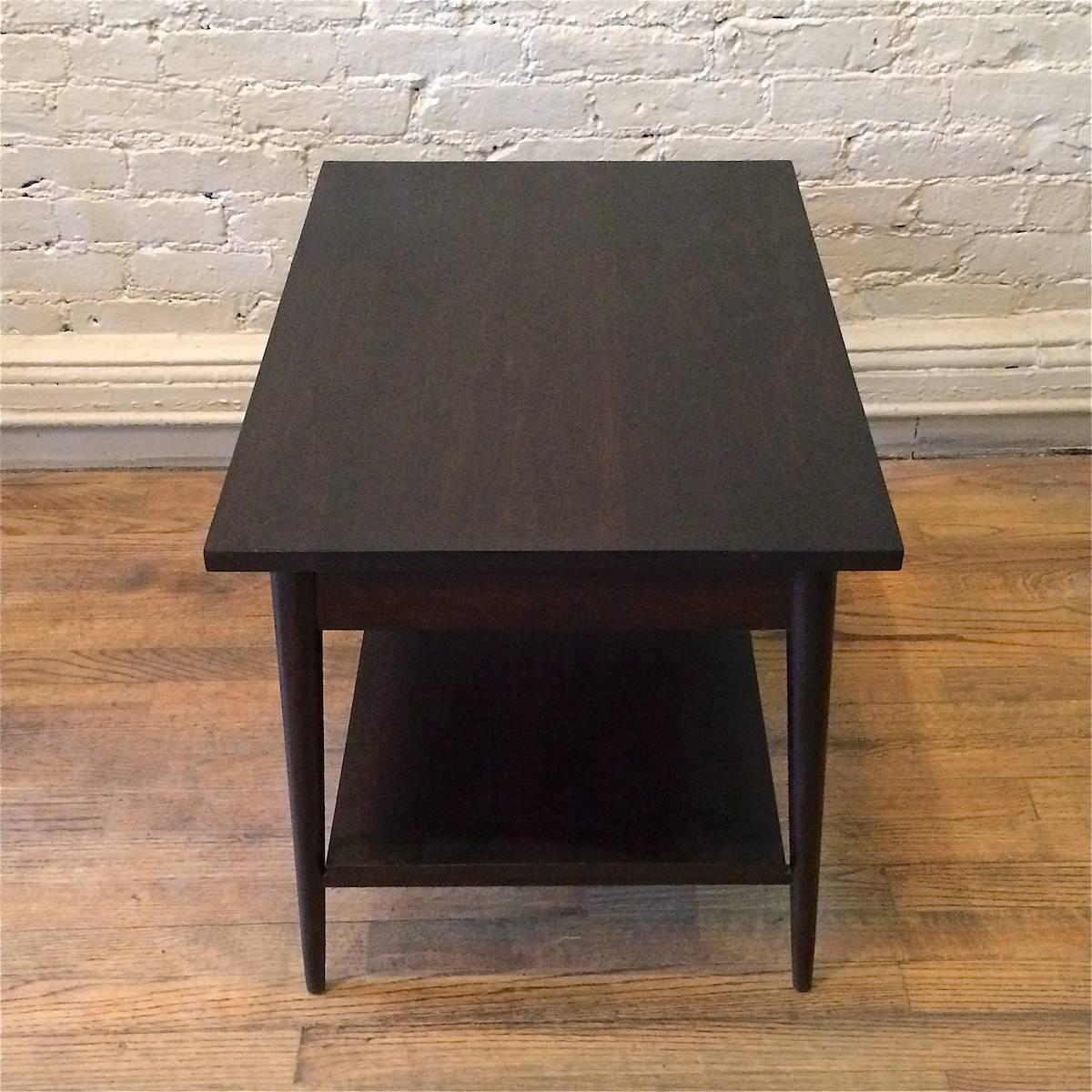 Paul McCobb Planner Group Ebonized Side Table In Good Condition In Brooklyn, NY