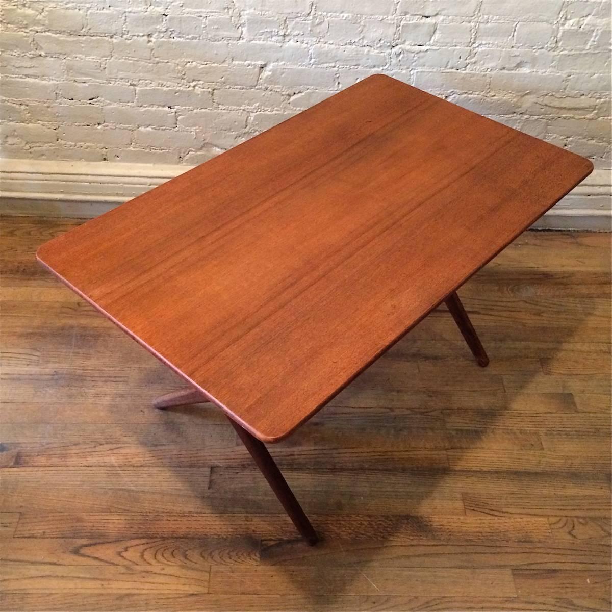 Teak and Brass Occasional Table by Hans Wegner for Andreas Tuck 1