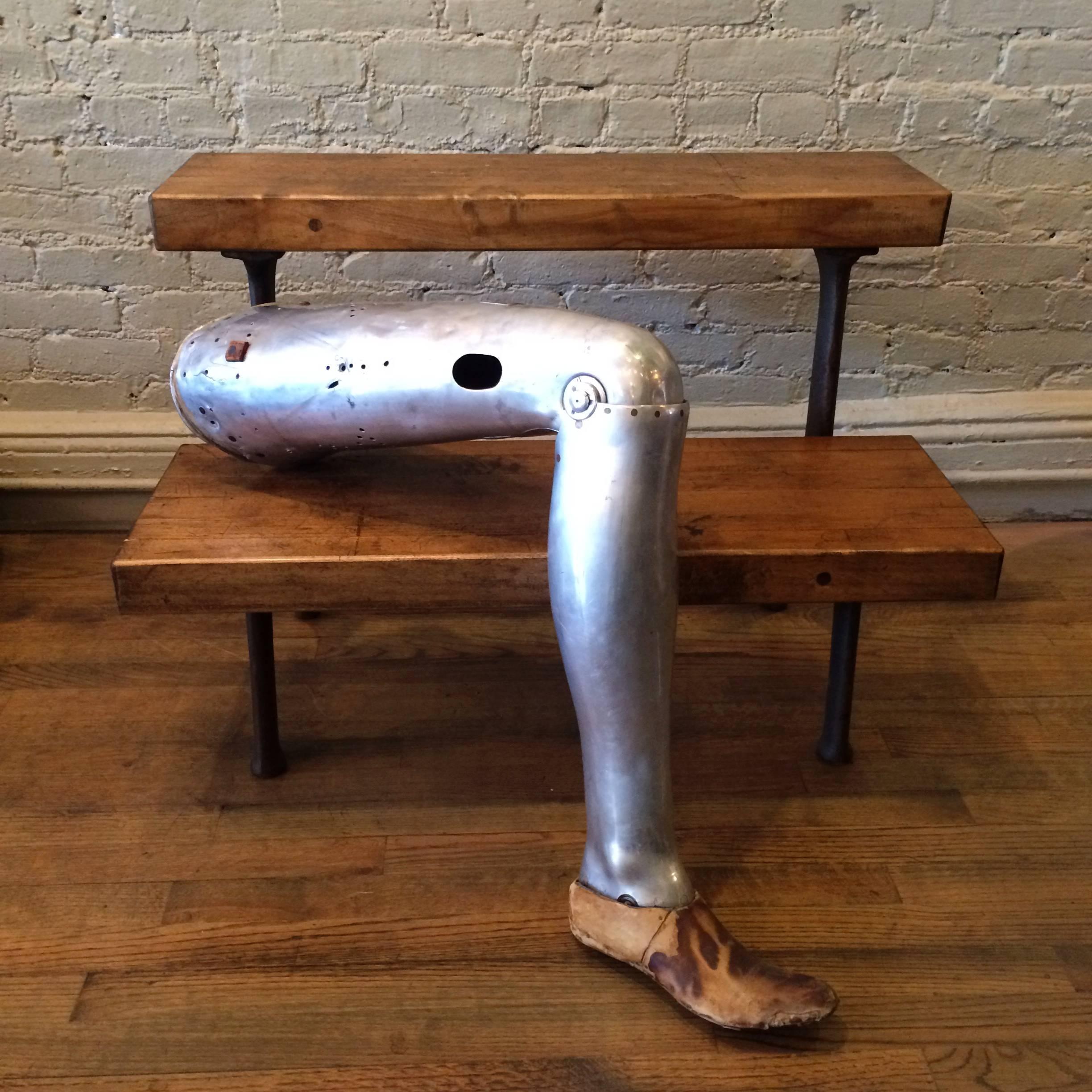 American WWII Aluminum Military Officer's Prosthetic Leg