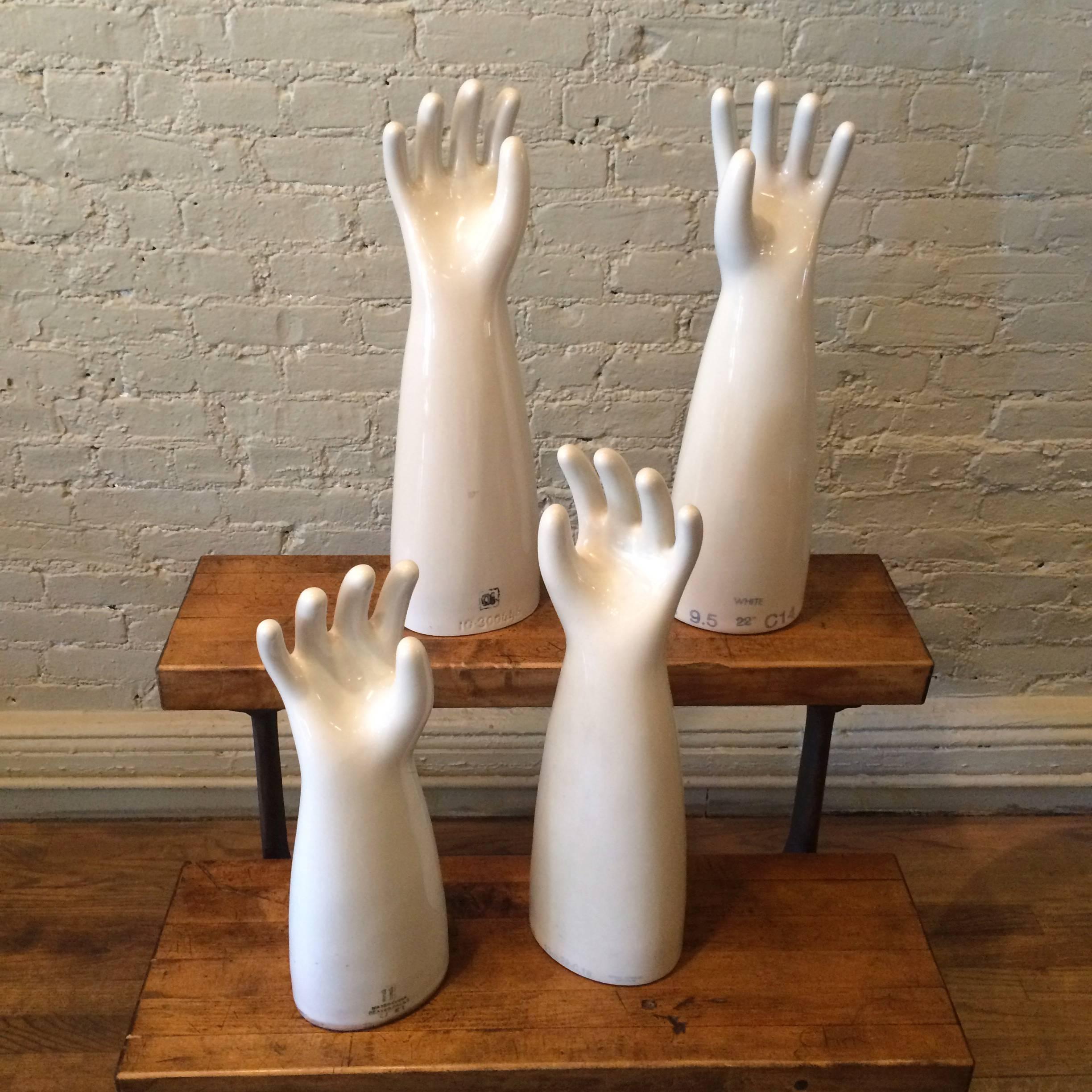 vintage porcelain hand glove mold