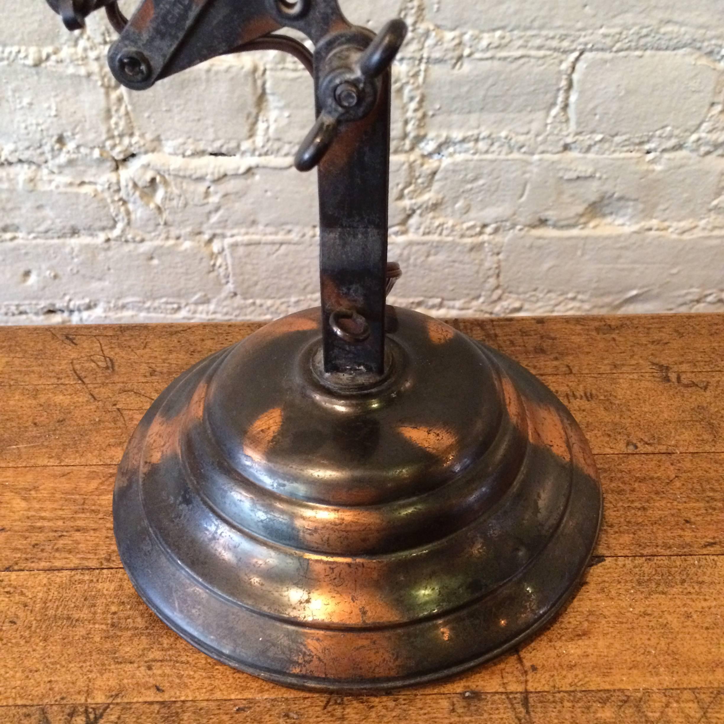 Rare Industrial Faries Copper Scissor Lamp, circa 1918 1
